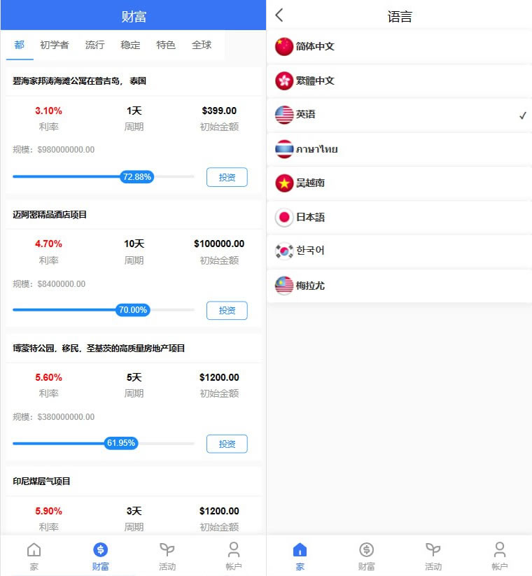 图片[2]PaPa源码_PaPa源码网_PHP源码_网站源码_网站模板_软件源码_游戏源码_资源分享_小程序源码,网站插件_工具软件_源码分享_商业源码_源码教程_免费源码PY0029八语言国际基金金融投资出海系统/全球理财返利资金管理平台源码PaPa源码_PaPa源码网_PHP源码_网站源码_网站模板_软件源码_游戏源码_资源分享_小程序源码,网站插件_工具软件_源码分享_商业源码_源码教程_免费源码PaPa源码